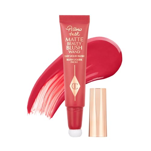 Image of Charlotte Tilbury Pillow Talk Matte Liquid Blush Wand - Matte Blush for Cheeks with Cushion Applicator - Infused with Lumi-Blur Technology for a Light-Reflecting, Soft-Focus Effect