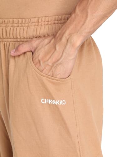 Image of CHKOKKO Men's Baggy Track Pants for Gym Workout Running Casual Wear Sports Lower with Pockets Adjustable Drawstring Waist Lightweight Quick Dry Activewear Fitness