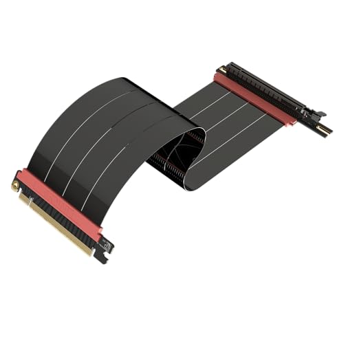 LINKUP PCIe 5.0 Riser Cable | Vertical GPU Mount | Left Angle, 28cm