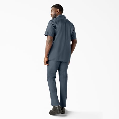 Image of Dickies Men's Short Sleeve Work Shirt - Durable Twill Button Down Shirts for Men, Lightweight Uniform for Daily Wear