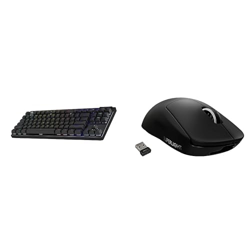 Logitech G Pro X TKL Lightspeed Wireless Gaming Keyboard, Clicky + G Pro X...