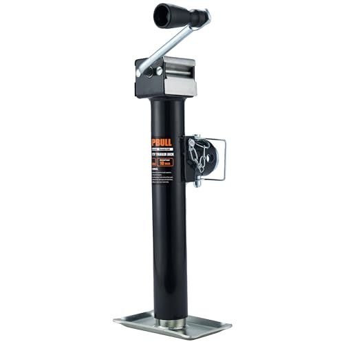 5000lb Weld-on Pipe Swivel Trailer Jack 10 Vertical Travel Trailer Tongue Jack Suitable for RVs Boats Horse Trailers and Multi-Purpose Trailers