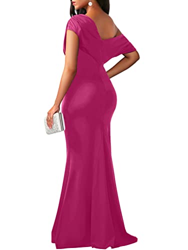Image of YMDUCH Women's Sleeveless Off Shoulder Long Formal Party Dress