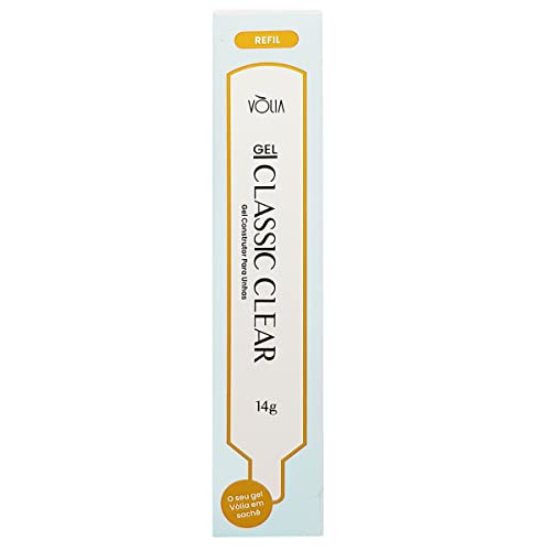 Gel Vòlia Refil Classic Clear unhas de gel sachê 14gr