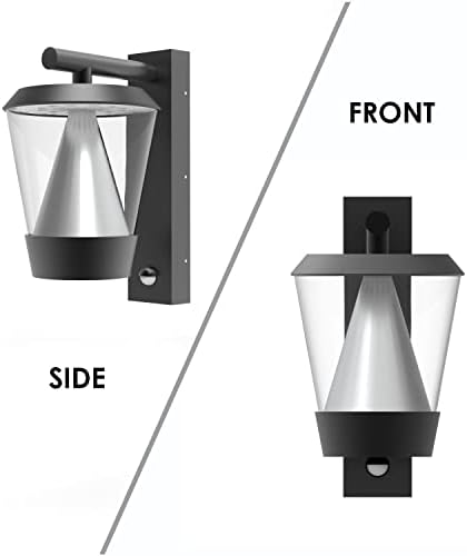 FLORNIA Gray Outdside Light Outside LED Wall Light with Motion Sensor Outdoor Wall Lighting Mains Powered PIR External Garden Weatherproof Aluminum Lamp (Gray 900LM 13W 4000K IP44)