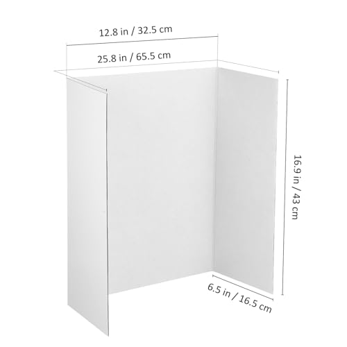 Luxshiny Dreifach Gefaltete Plakattafeln 4Er Set 26X17 Zoll Weiße Display-Tafeln Für Schulprojekte Präsentationen Und Bürobedarf
