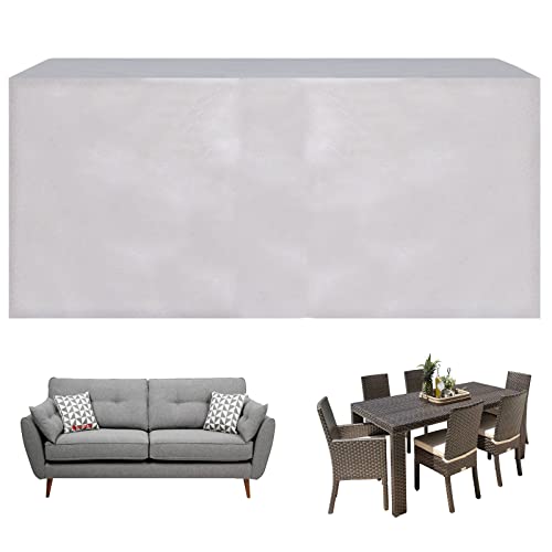 Xyxh 102" X 53" X 32" Outdoor Patio Table Covers, Rectangle Patio Furniture Cover, Garden Furniture Covers Waterproof, Anti-Snow Windproof Breathable Oxford Fabric Tear-Resistant #TOP2