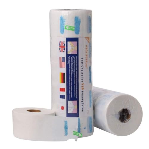 Image of Neck Paper Roll for Barber & Salon - 5 Rolls, 100 Sheets Each | Soft, Stretchable, Hygienic Disposable Neck Strips for Hair Cutting & Shaving | Barbershop & Beauty Supplies