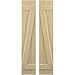Ekena Millwork ARW102BB311X57NTH Americraft Three 2 Exterior Real Wood Joined Board-n-Batten Shutters w/Z-Bar (Per Pair), 10 1/2"W x 57"H, Natural Twine