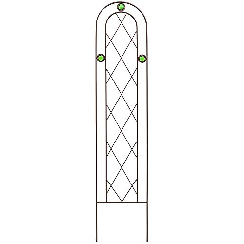 Arcadia Garden Products TR01 4' x 10' Arched Garden Trellis, Black