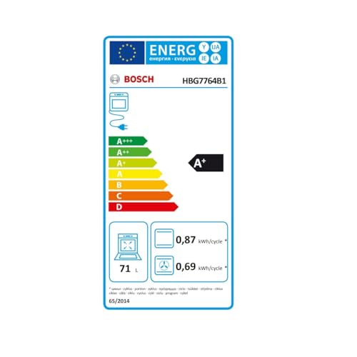 Bosch HBG7764B1, Smarter iQ700 Einbau-Backofen, 60 x 60 cm, Schwarz, Made in Germany, Pyrolyse & Hydrolyse, Bratenthermometer, Air Fry, Farbiges Touch-Display, 4D Heißluft, Backautomatik, Pizzastufe