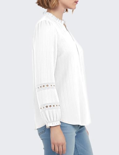 YOGINGO Women Dressy Casual Tops Long Sleeve Fall Blouses, Ruffle Business Shirts, V Neck Office Work Outfit 2026 - Image 2
