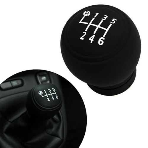AIMVALUE Schaltknaufabdeckung Auto 5 6 Gang Rückwärtsgang rechts/links schwarz aus elastischem Gummi Antirutsch Universal wasserdichte Abdeckung für Auto Van LKW Quad (6 Gang)
