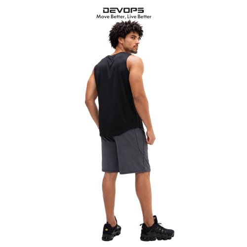 Image of DEVOPS Men's 2-Pack Loose-Fit 10 inch Workout Gym Shorts with Pockets