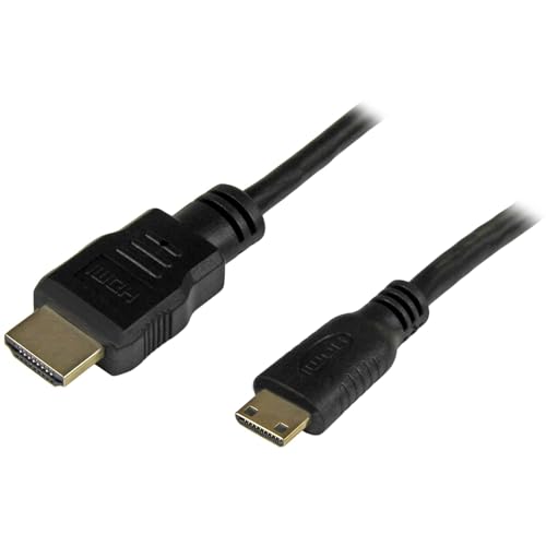 StarTech.com HDMIACMM1 High Speed HDMI Cable with Ethernet - HDMI to HDMI Mini- M/M, 1-Feet