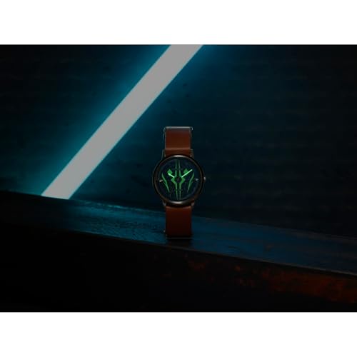 Image of Citizen Men's Eco-Drive Ahsoka Tano Star Wars Watch, Stainless Steel Case, Diamond-Shaped Markers, Brown Leather Strap (Model: BJ6508-02W)