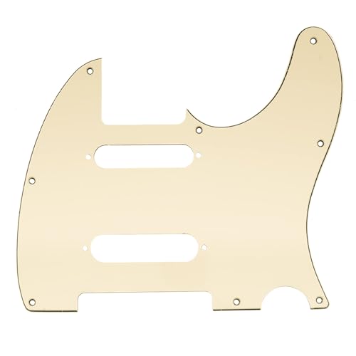 ROZILO Aged White 8 Holes SS Guitar Tele Pickguard for USA/Mexico Fender Deluxe Nashville Telecaster Electric Guitar