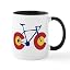 White/Black Inside - Colorado Flag Bicycle Mugs