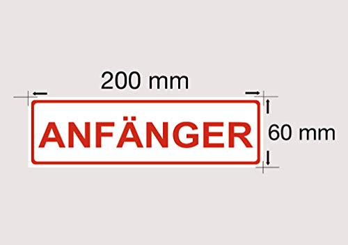 Magnetschild für Fahranfänger | Anfänger | Fahranfänger | Wieder ablösbar | 20x6cm | Kratz- und Wischfest | UV-Beständig (Fahranfänger - Bitte Abstand halten!)