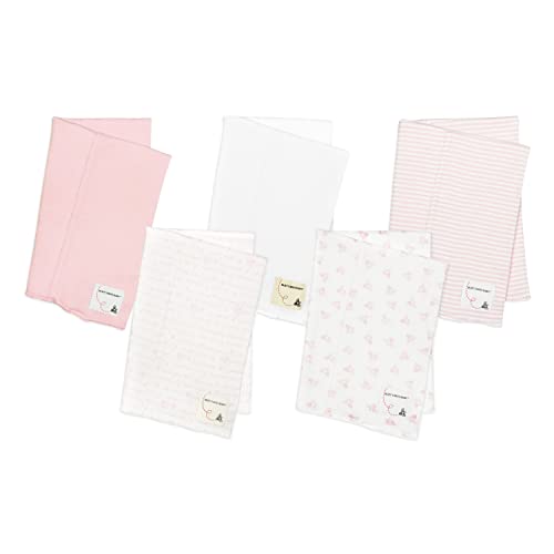 Image of Burt's Bees Baby - Burp Cloths, 5-Pack Extra Absorbent 100% Organic Cotton Drool Cloths