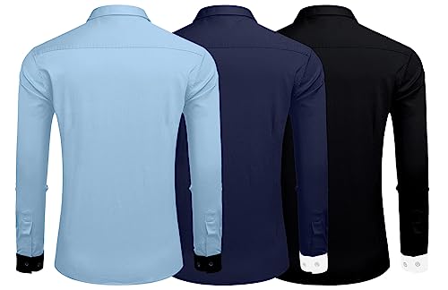 Image of Zombom Men's Striped Regular Fit Shirt