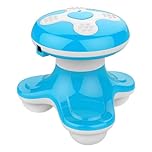 SEYRLMK Mini Massager Portable Handheld Electric Vibration deep Tissue Impact Body Massager, Suitable for The Back, Neck, Hands, Shoulders, Powered by 3AAA Battery or USB Cable (Blue)