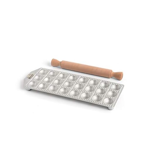 Marcato Ravioli Maker Mould, Made in Italy, Makes 2-Dozen 1.5-Inch Rounds, Matte
