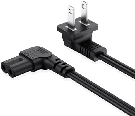 10FT Longer TV Power Cord Replacement for Samsung TV 24″ 32″ 40″ 43″ 48″ 49″ 50″ 55″ 60″ 65″ 75″, UN40 UN43 UN48 Charger Cable, 90 Degree Angled 18AWG 2-Prong to L-Shaped C7 Samsung Power Cord 10FT Longer TV Power Cord Replacement for Samsung TV 24″ 32″ 40″ 43″ 48″ 49″ 50″ 55″ 60″ 65″ 75″, UN40 UN43 UN48 Charger Cable, 90 Degree Angled 18AWG 2-Prong to L-Shaped C7 Samsung Power Cord