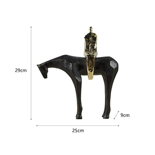 Statue cheval sculpture abstraite en résine décoration maison table