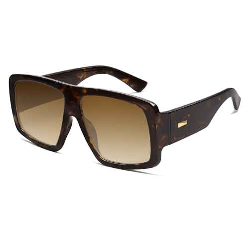 SOJOS Vintage Aviator 70s Sunglasses for Men Oversized Classic Retro Trendy Women Square Aviators Shades SJ23603