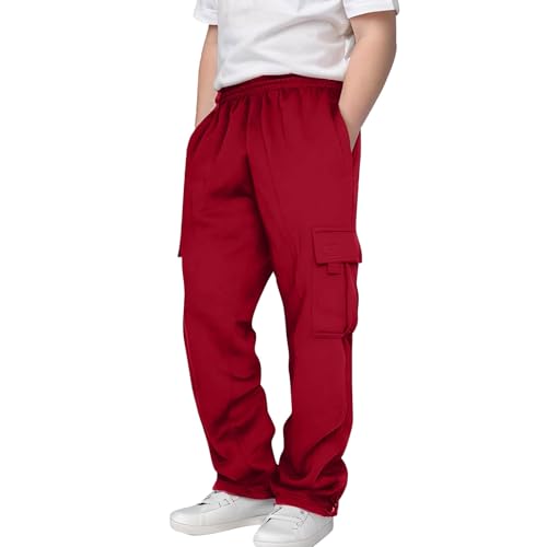 Baby Boys' Pants Low Waisted Lightweight Baggy Pants Solid Color Casual Basic Summer Cargo Pants with Pockets
