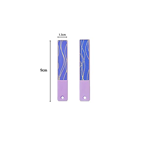 Nagelfeilen, 3 Stück Glasnagelfeile Professionelle Doppelseitige Geätzte Maniküre Nagelpflege (Grün, Pink, Lila) – Bild 2