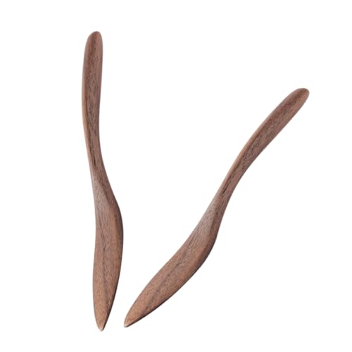 PRETYZOOM Black Walnut Wooden Butter Spreader Cheese Spatula Jam Knife Ideal for Home and Bakery