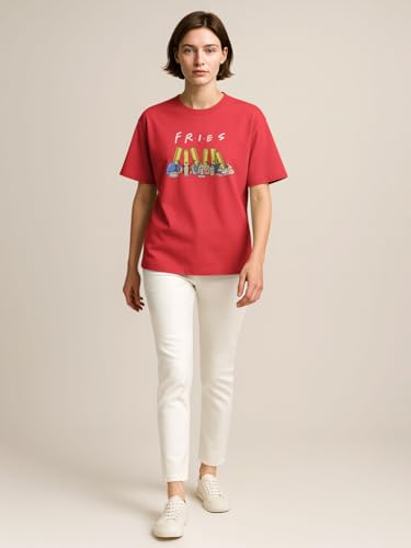 Image of HELLCAT Beige Trendy Printed Oversized T-Shirt for Women