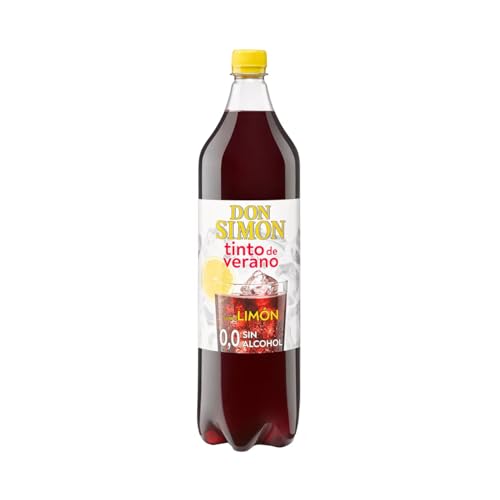 DON SIMON Tinto de Verano 0,0 (sans alcool) Saveur citron DON SIMON Lot de 2 bouteilles de 1,5 l