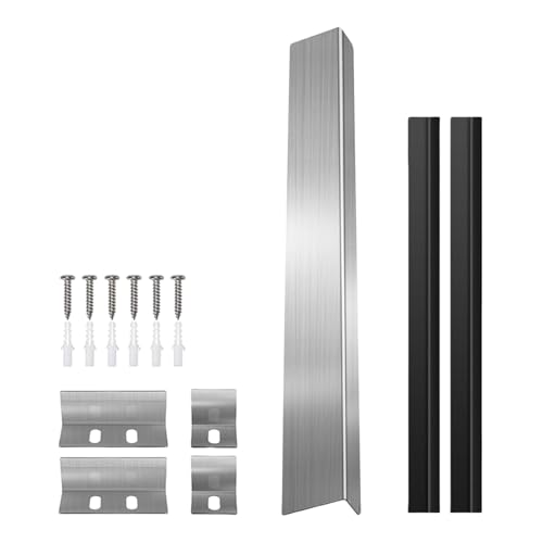 Slide-in Ranges Rear Filler Kits 30inch Cooktop Trim Between Stove and Backsplash Universally for Stove Gaps Black/Silver