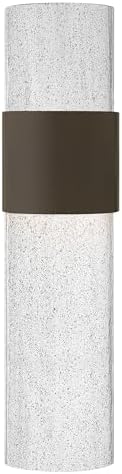 Hinkley Horizon Collection Contemporary Modern One Light 12W Integrated LED Large Outdoor Wall Mount, Buckeye Bronze