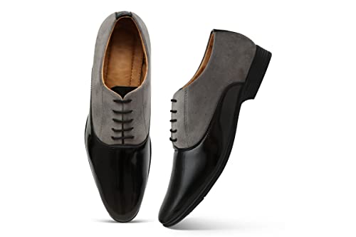 Image of Elga Men Patent Leather Formal Laceup Dress Shoe