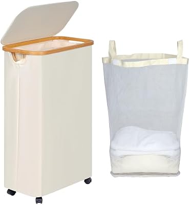 Slim Laundry Hamper with Wheels – Space‑Saving Design