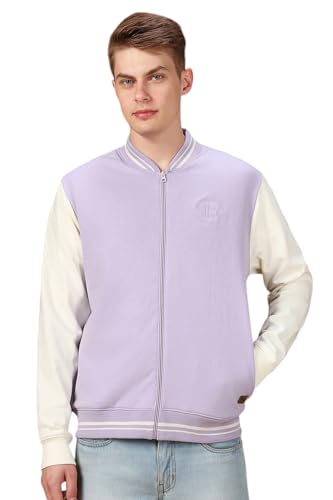 Image of Dennis Lingo Men Colorblock Polycotton Regular Fit Full Sleeves Front-Open Sweatshirts