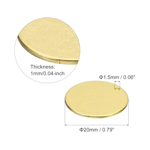 Etiquetas redondas de latón macizo de 20 mm para grabados metálicos duraderos 2