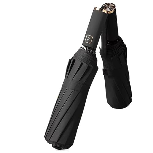 Paraguas plegable automático compacto contra lluvias para hombre mujer 4