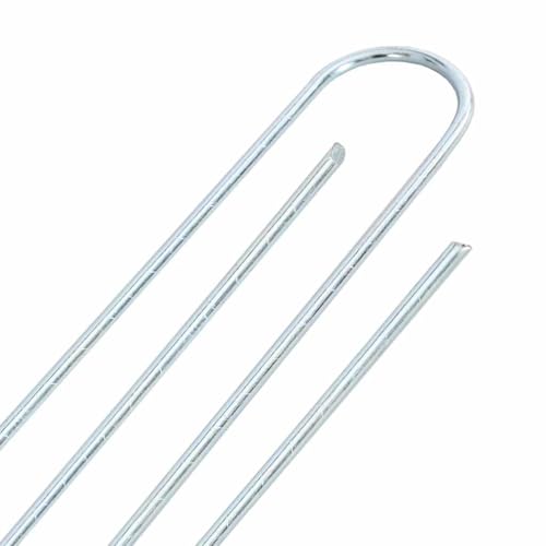 Anclaje de suelo en U de 20 cm en acero galvanizado para fijación de lonas y tiendas (25 uds) 4