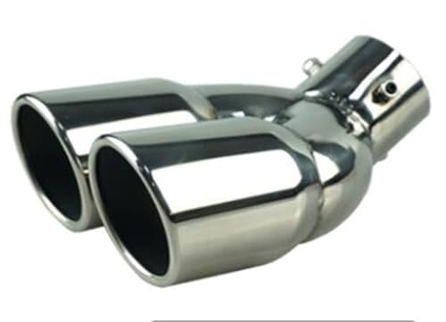 Tuyau d'échappement double universel arrière en acier inoxydable pour accessoires auto