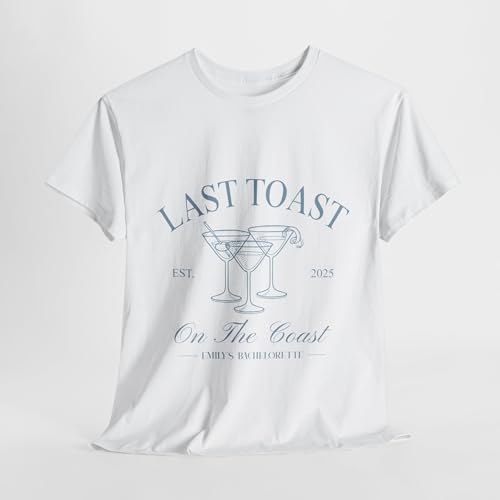 Last Toast on The Coast Beach Bachelorette Party Shirts, Custom Last Name Bridal Party Shirt, Personalized Bride Squad Shirts3