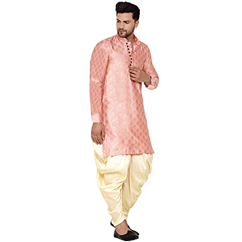 Image of Veera Paridhaan Men's Banarasi Full Sleeve Printed Long Straight Kurta