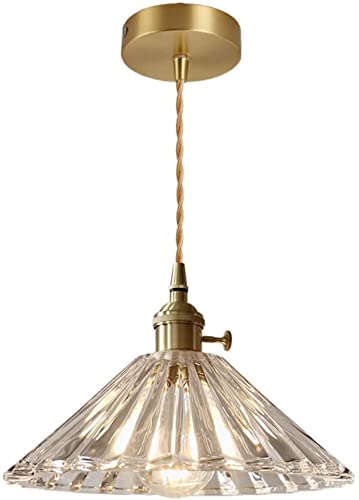 Lustre de Plafond Noble en Laiton et Verre Suspendu Hauteur Réglable