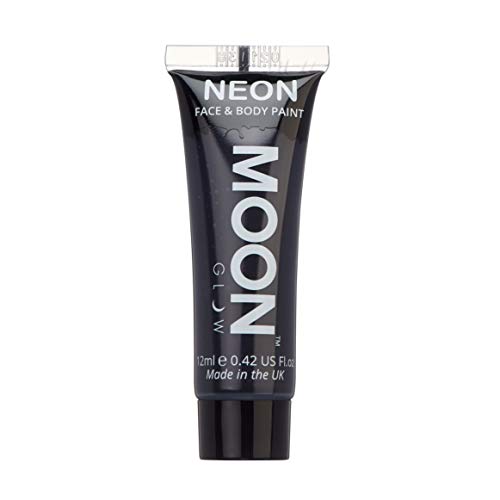 Moon Glow - Pintura corporal y facial intensa de neón UV – Negro 12 ml