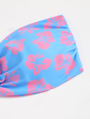 Image of ZAFUL Women's Bandeau Bikini O Ring Strapless Tie Back High Cut Two Piece Swimsuit Bathing Suits