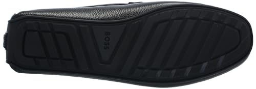 Image of BOSS Men's Noel Grainy Leather Moccasins